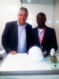 1º Classificado e Vitor Borges, membro do júri nomeado pela Sinfic